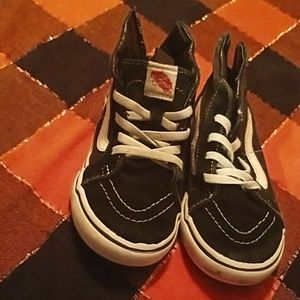 Boys toddler high top vans sneakers size 10